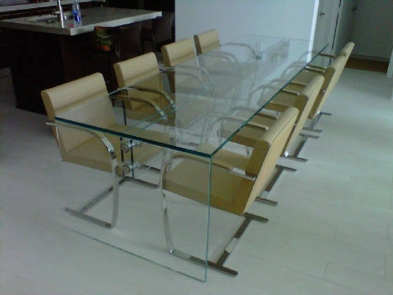 3/4" Custom Low-Iron Glass Table