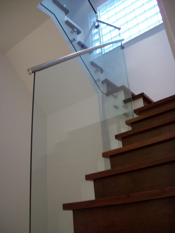 glass railing - bottom view