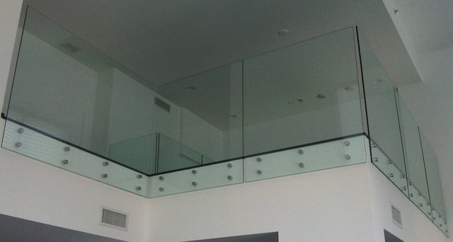 Glass Railing with Steel Stand-offs