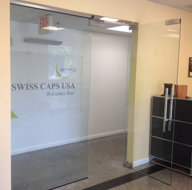 glass partition and door