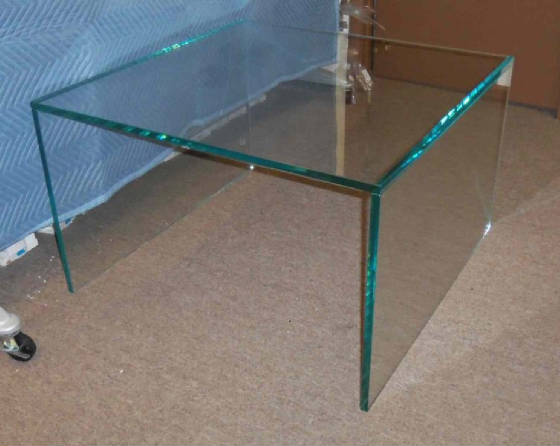 Our latest custom glass table